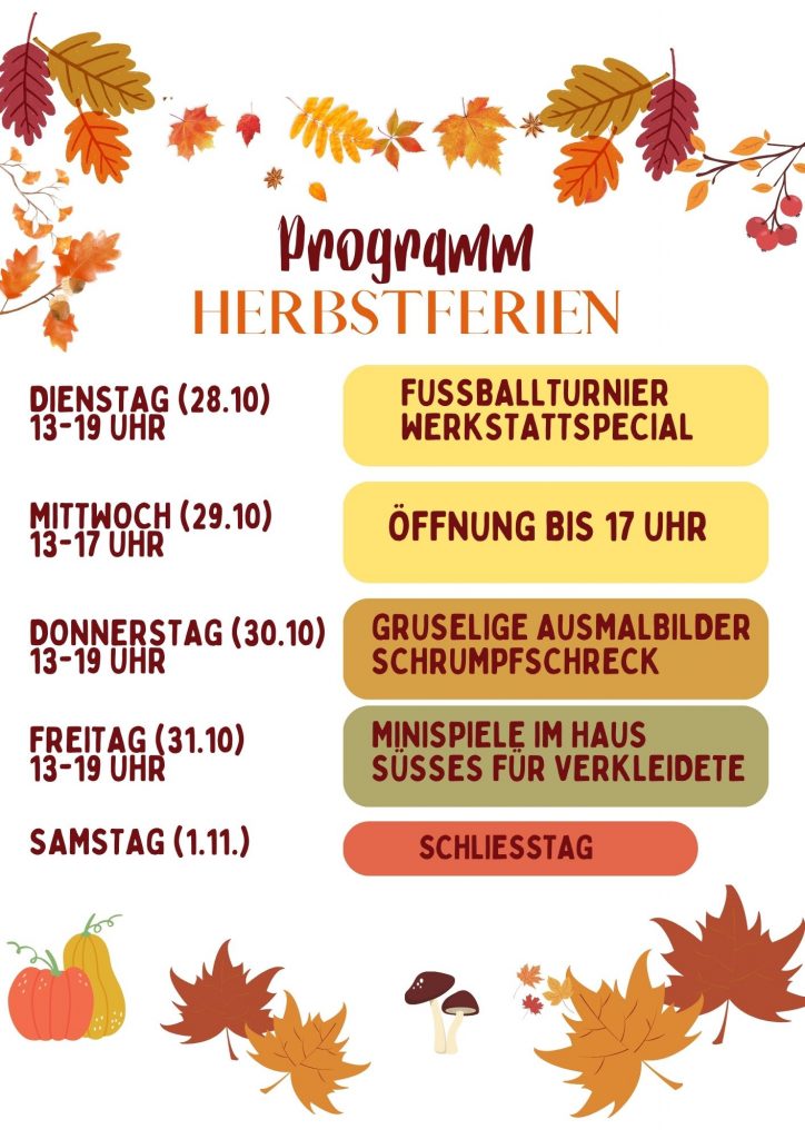 Programm Herbstferien